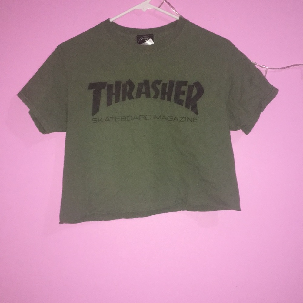 DIY cropped thrashers tee